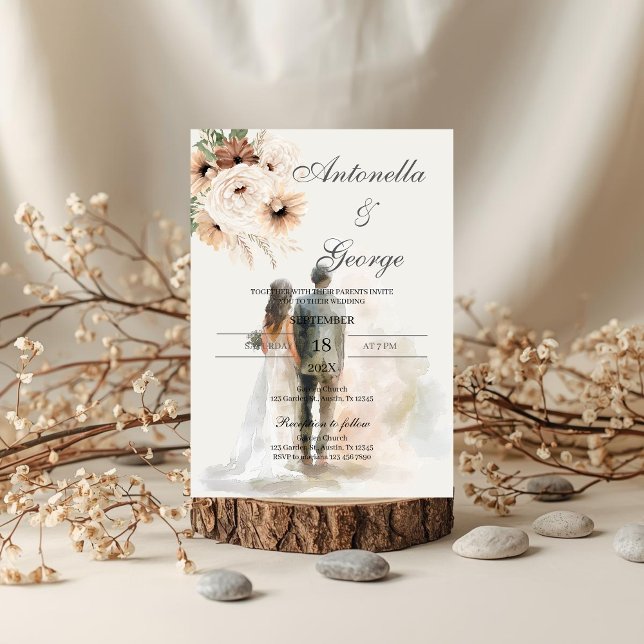 Boho Floral Wedding Invitation (Creator Uploaded)