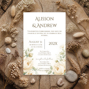Boho Floral Wedding Invitation