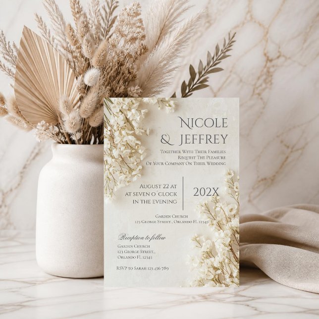 Boho Floral Wedding Invitation (Creator Uploaded)