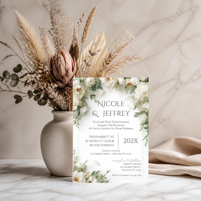 Boho Floral Wedding Invitation (Creator Uploaded)