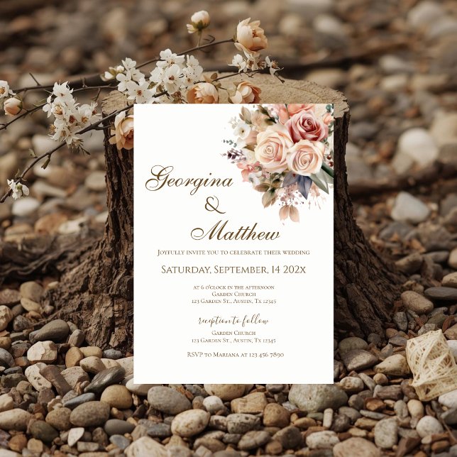 Boho Floral wedding Invitation (Creator Uploaded)