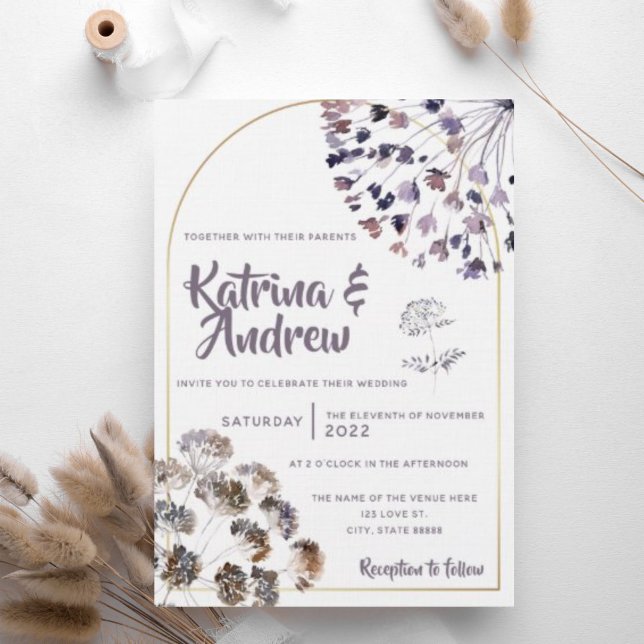 Boho Floral Wedding Invitation (Creator Uploaded)