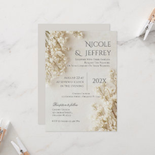 Boho Floral Wedding Invitation