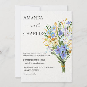 Boho Floral Wedding Invitation