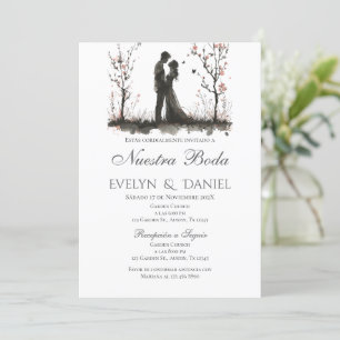 Boho Floral Wedding Invitation in Spanish