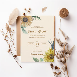 Boho Floral Wedding Invite