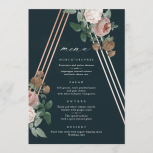 Boho Floral Wedding Menu