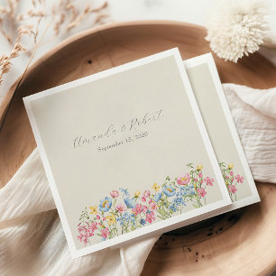 Boho Floral Wedding Napkin