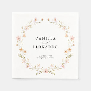 Boho Floral Wedding Napkin