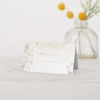 Boho Floral Wedding Place Card