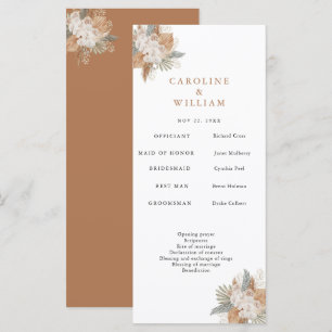 Boho Floral Wedding Programme