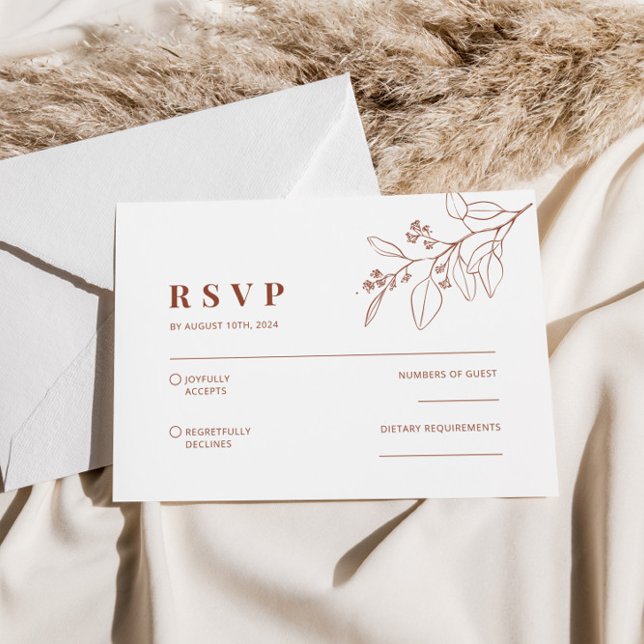 Boho Floral Wedding RSVP Card (Creator Uploaded)