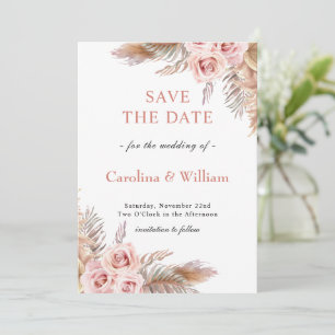 Boho Floral Wedding Save The Date