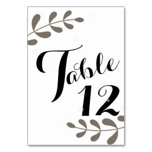 Boho Floral Wedding Table Number