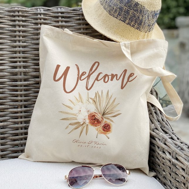 Boho Floral Welcome Tote Bag (Creator Uploaded)