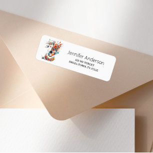 Boho Floral White Guitar Address