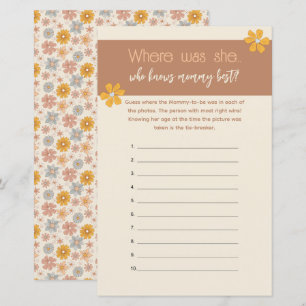 Boho Floral Who Knows Mummy Best Picture Game