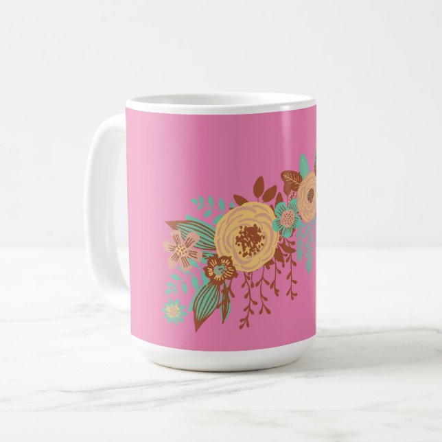 Boho Floral Women's  Coffee Mug (Front Left)