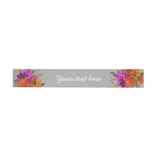 boho floral, Wrap Around Address Labels