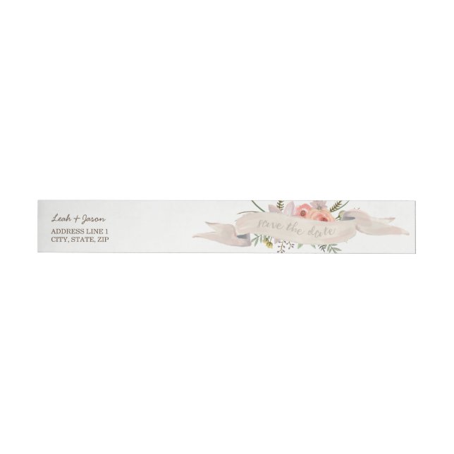Boho Floral Wrap Around Return Address Label (Individual)