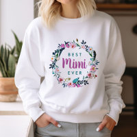 Boho Floral Wreath Best Mimi Ever