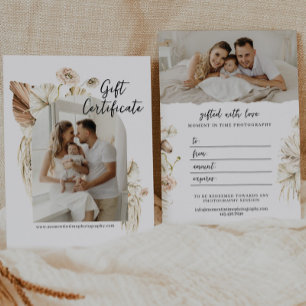 Boho Florals Arch Photo Photography Gift Card