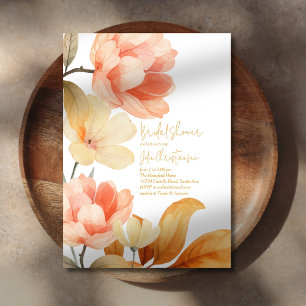 Boho Florals Bridal Shower Invitation