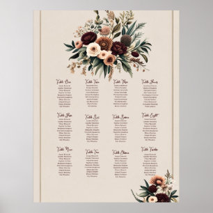 Boho Florals Seating Chart