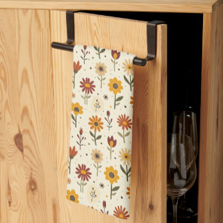 Boho Florals Tea Towel