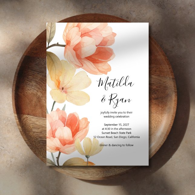 Boho Florals Wedding Invitation (Creator Uploaded)