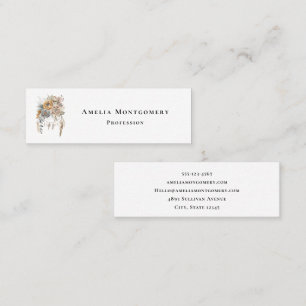 Boho Flower Bouquet and Dreamcatcher Mini Business Card