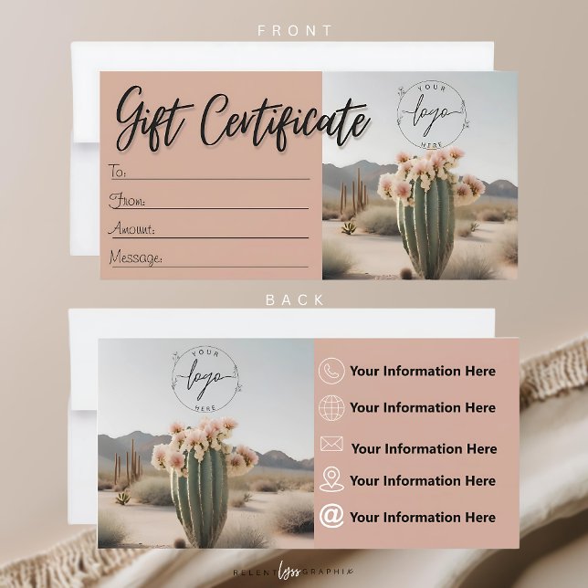 Boho | Flower Cactus | Aesthetic |Gift Certificate (Creator Uploaded)