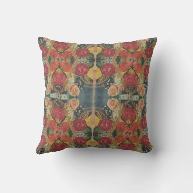 Boho flower designed pillow (Back)