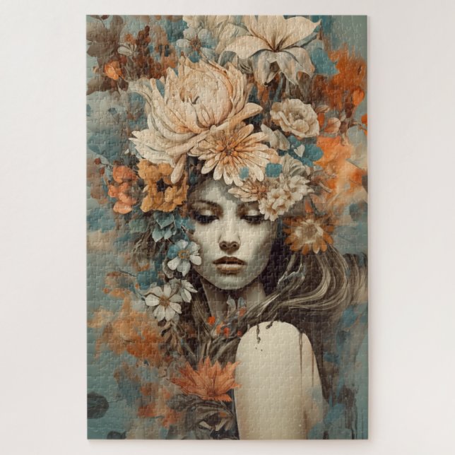 BOHO Flower Girl Jigsaw Puzzle (Vertical)