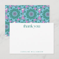 Boho Flower Groovy Green Personalised Name