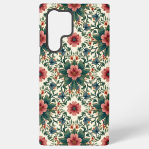 Boho Flower Magic - in Shades of Green and Pink Samsung Galaxy Case