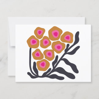 Boho flower postcard