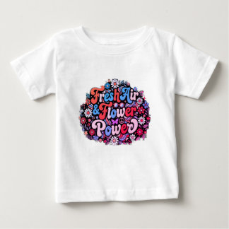 Boho Flower Power Graphic Baby T-Shirt