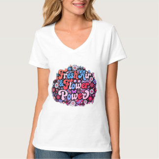 Boho Flower Power Graphic T-Shirt