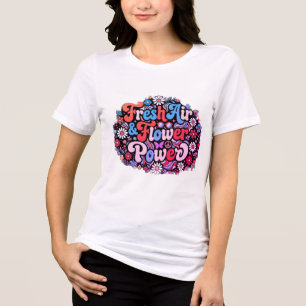 Boho Flower Power Graphic Tri-Blend Shirt