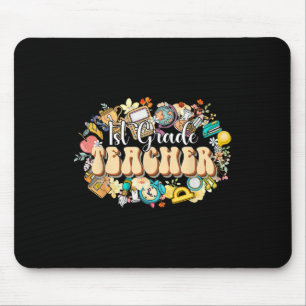 Boho Flowers 1st Grade Teacher Appreciation Back T Mouse Pad