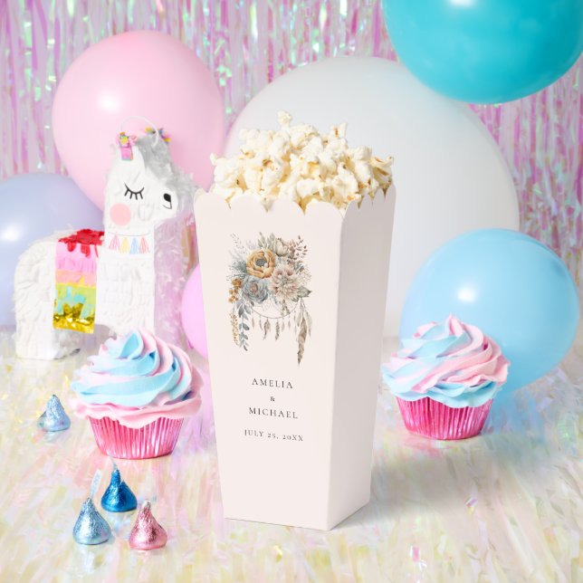 Boho Flowers and Dreamcatcher - Wedding Favour Box (Party)