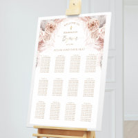 boho flowers Baptism seating chart
