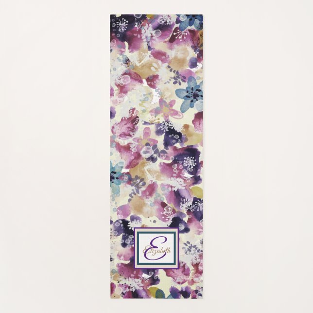 Boho Flowers Chic  Yoga Mat (Front)