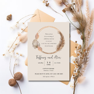Boho Flowers Engagement Party Invitation