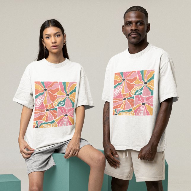 Boho Flowers Fall in Love with Yourself T-Shirt (Creator Uploaded)
