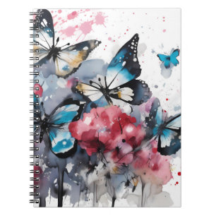 Boho Flowers Ink Painting Notebook