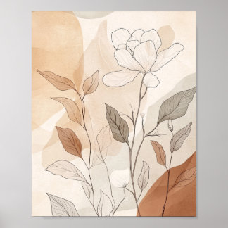 Boho flowers modern decoration