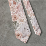 boho flowers pampas grass tie<br><div class="desc">floral tie</div>