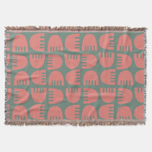 Boho Flowers  Throw Blanket (Front)